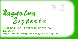 magdolna eszterle business card